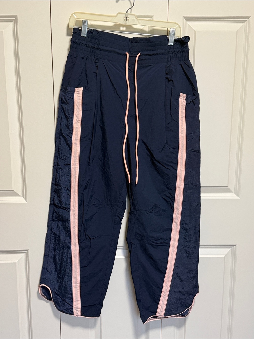 FP Movement by Free People Navy Track Joggers with Pink Trim